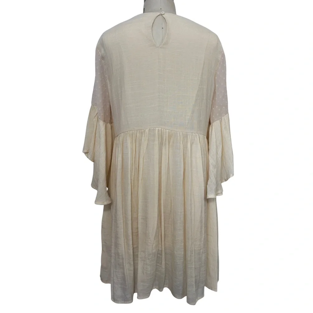 Umgee Cream Dress with Floral Embroidery - Picture 2 of 6